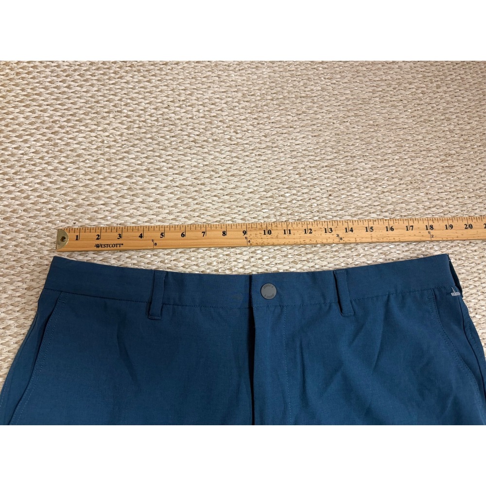 Johnnie-O Mens Performance Golf Shorts Teal Blue Size 38 Flat Front Stretch - Picture 5 of 6